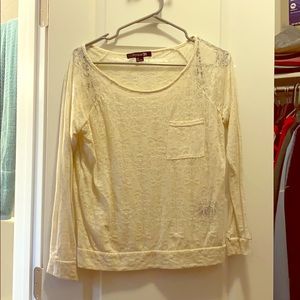 Juniors long sleeve white shirt